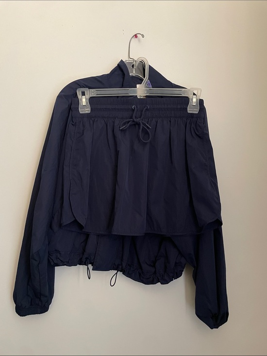 Offline Pants - Offline by Aerie Navy Blue Nylon Full Zip Jacket & Skort Set Women’s L/XL